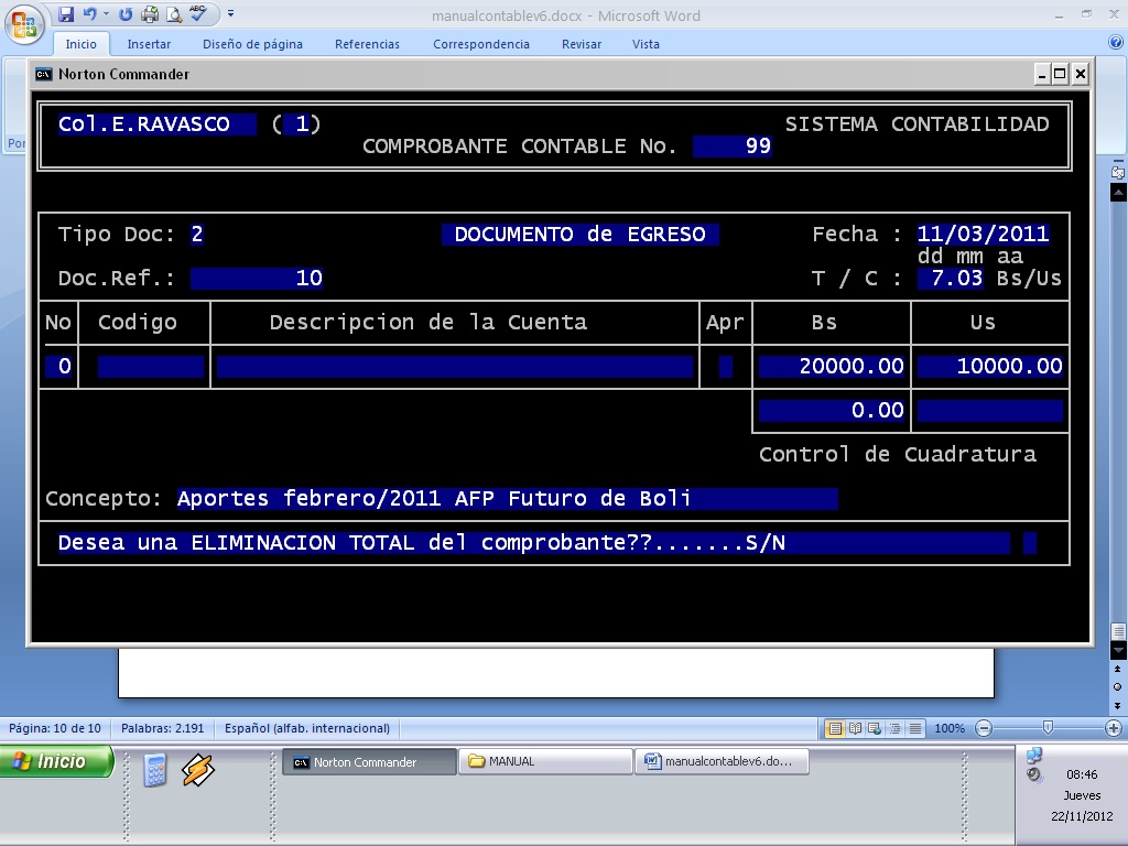 Comprobante de Egreso